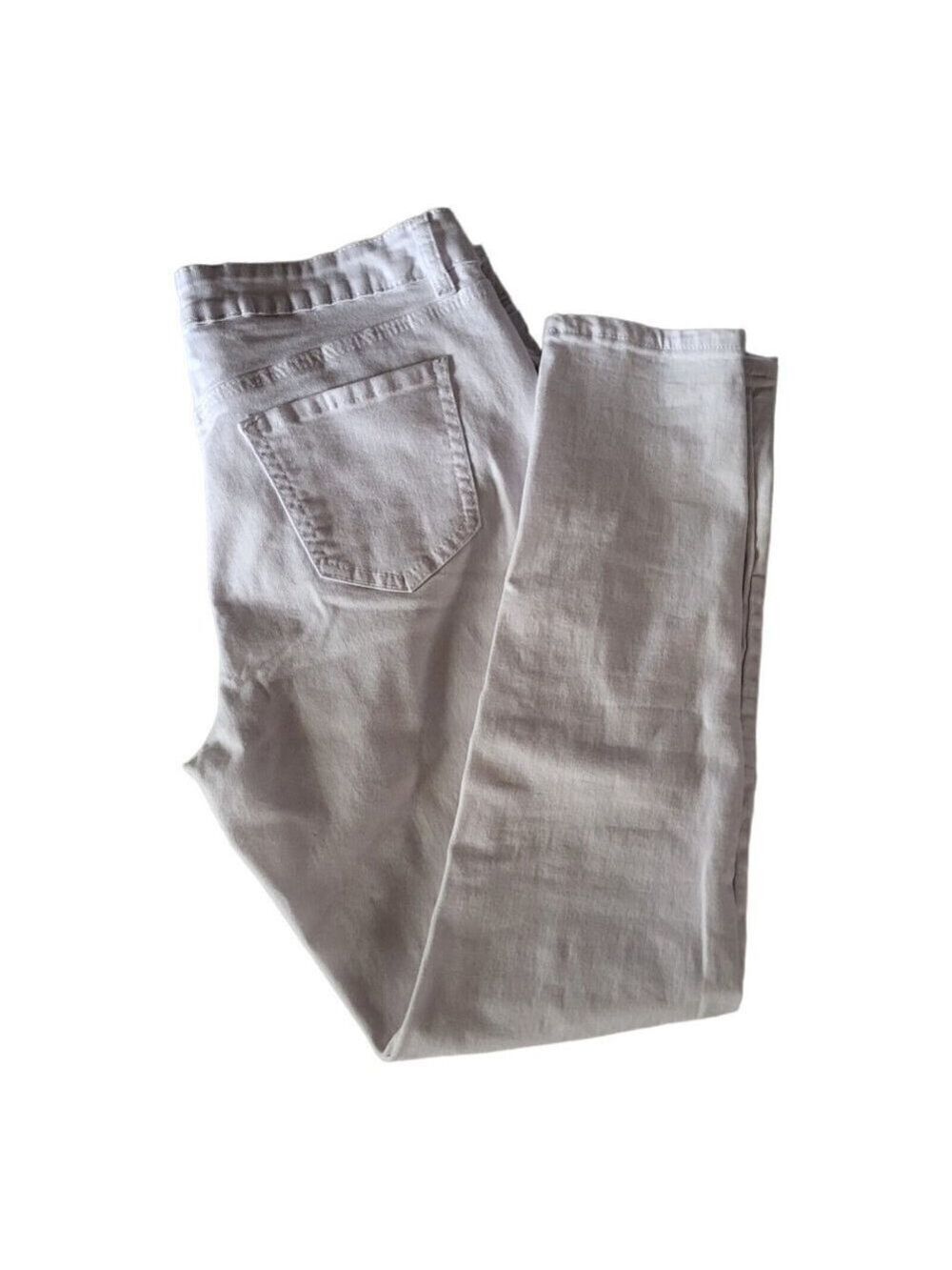 Signature Studio Distressed White Denim Jeans Size 14